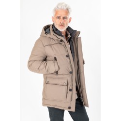 Parka multipoches beige