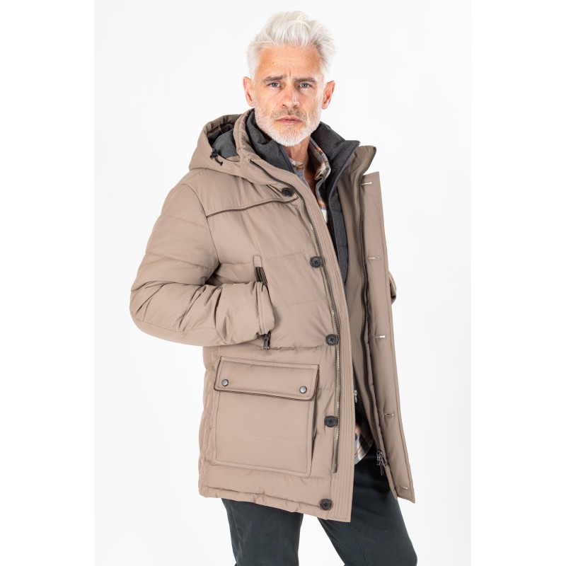 Parka multipoches beige