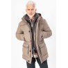 Parka multipoches beige en polyester