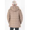 Parka multipoches beige avec grande capuche
