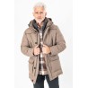 Parka multipoches beige fermeture zip et boutons