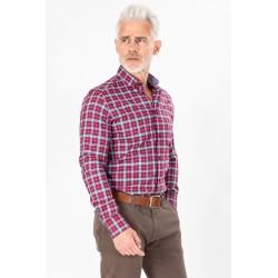 Chemise à carreaux rouge