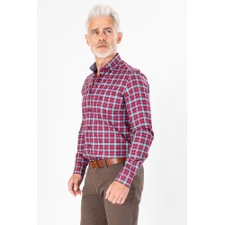 Chemise à carreaux rouge