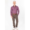 Chemise à carreaux rouge