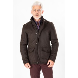 Parka en suédine marron