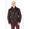 Parka en suédine marron