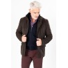 Parka en suédine marron idéal pour l'hiver