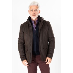 Parka en suédine marron séperlante