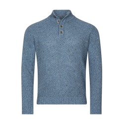pull chiné bleu col camionneur bayard