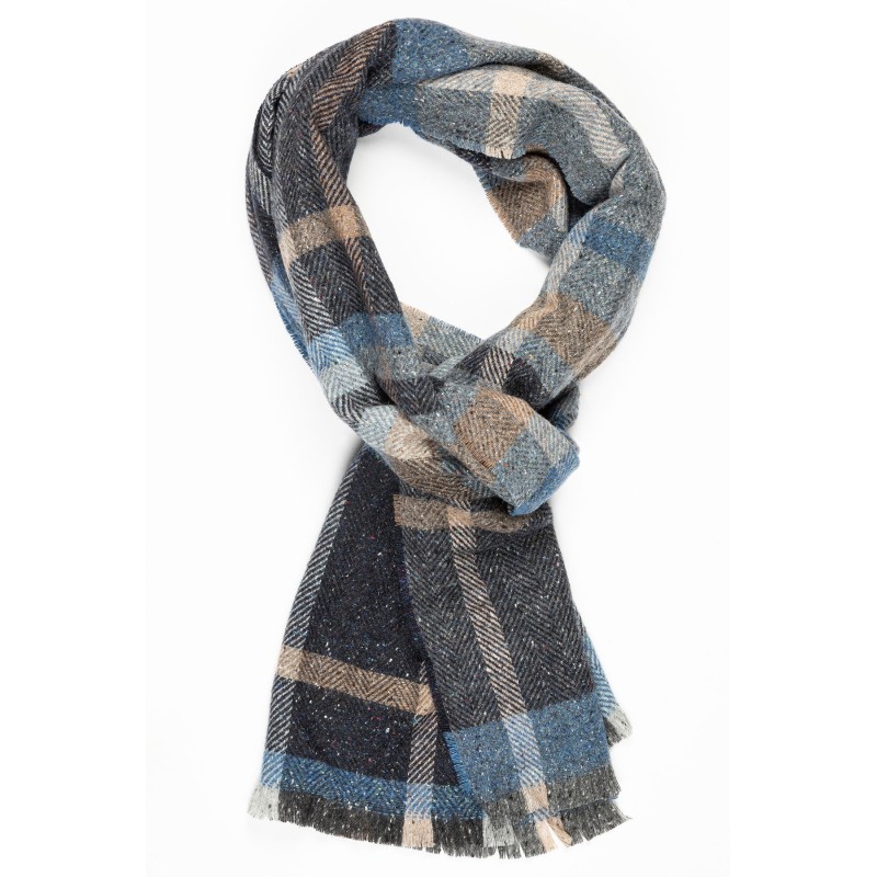 echarpe-laine-melangee-bleu-beige-marine-bayard