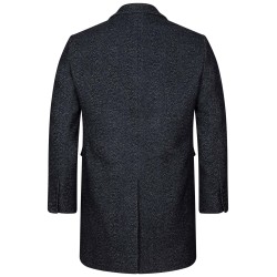 manteau en laine mélangée bleu marine