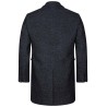 manteau en laine mélangée bleu marine