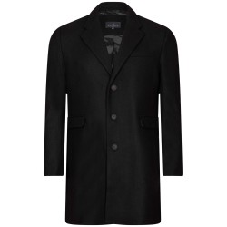 manteau noir en laine mélangée bayard