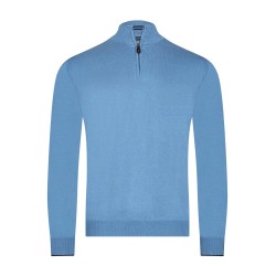 pull bleu coton cachemire bayard