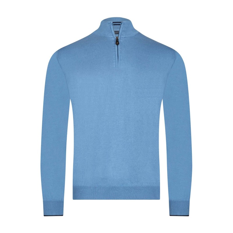 pull bleu coton cachemire bayard
