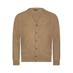 Gilet marron en laine d'agneau bayard