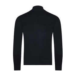 Gilet zippé marine laine et acrylique