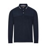polo manches longues bleu marine en coton