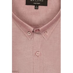 chemise en coton couleur rouge manches longues