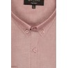 chemise en coton couleur rouge manches longues