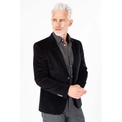 veste en velours noir de coton bayard