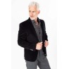 veste velours noir coupe ajustée