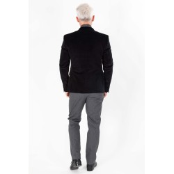 veste en velours noir coupe ajustée bayard