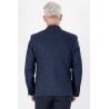 veste bleue effet chiné coupe ajustée