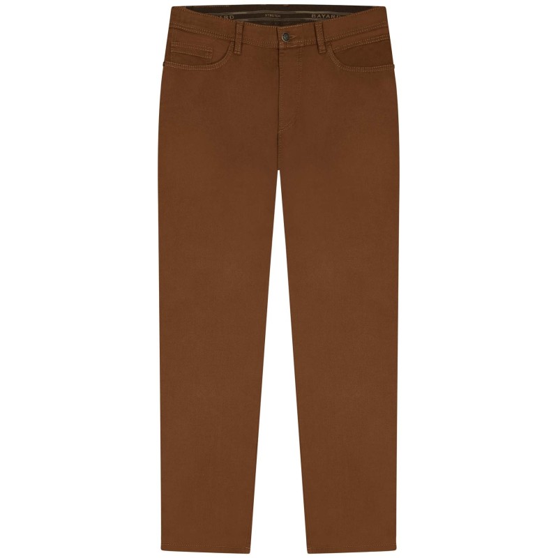 chino couleur brique en coton mélangé bayard