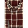 chemise manches longues bordeaux en coton