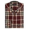 chemise en coton bordeaux à carreaux bayard