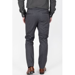 pantalon en coton gris coupe ajustée