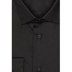 chemise noire manches longues