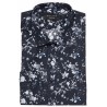 chemise en coton bleu marine manches longues fantaisie