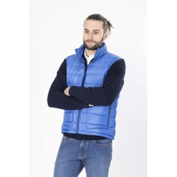 gilet matelassé sans manches couleur bleue