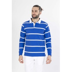 polo bleu en coton bayard