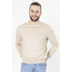 pull beige col rond bayard