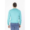 pull col rond vert clair en coton