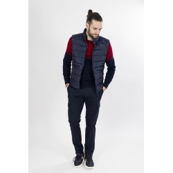 pantalon coupe droite cargo bleu marine