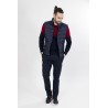 pantalon coupe droite cargo bleu marine