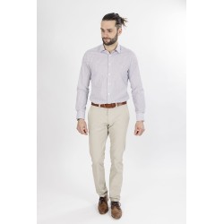 pantalon beige coupe droite