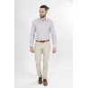 pantalon beige coupe droite