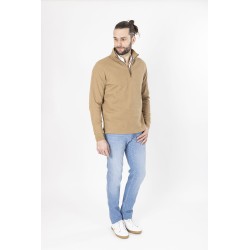 polo sweat beige mi-saison