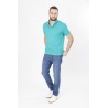 polo manches courtes couleur turquoise