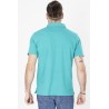 polo en coton manches courtes turquoise