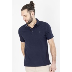 polo bleu marine en coton bayard