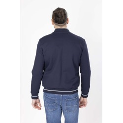 blouson bleu marine zippé