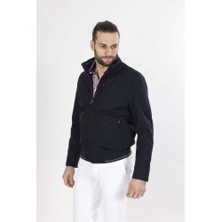 blouson teddy bleu marine sport