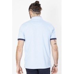 polo en coton bleu ciel
