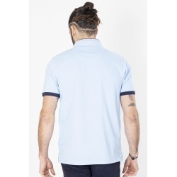 polo en coton bleu ciel